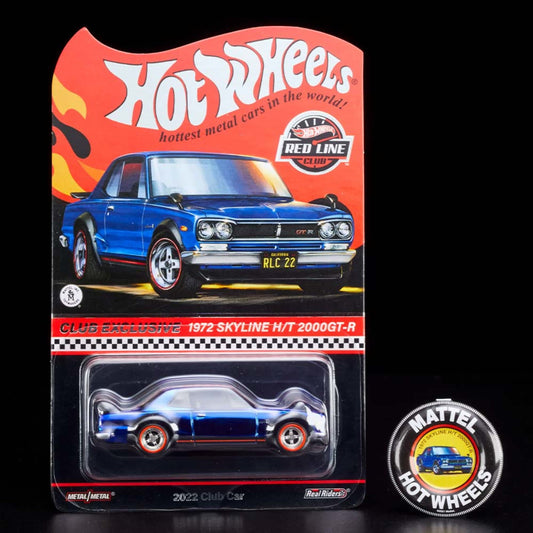 Hot Wheels RLC 1972 Nissan Skyline H/T 2000 GT-R Hakosuka Blue with Pin 1:64 | RLC Exclusive