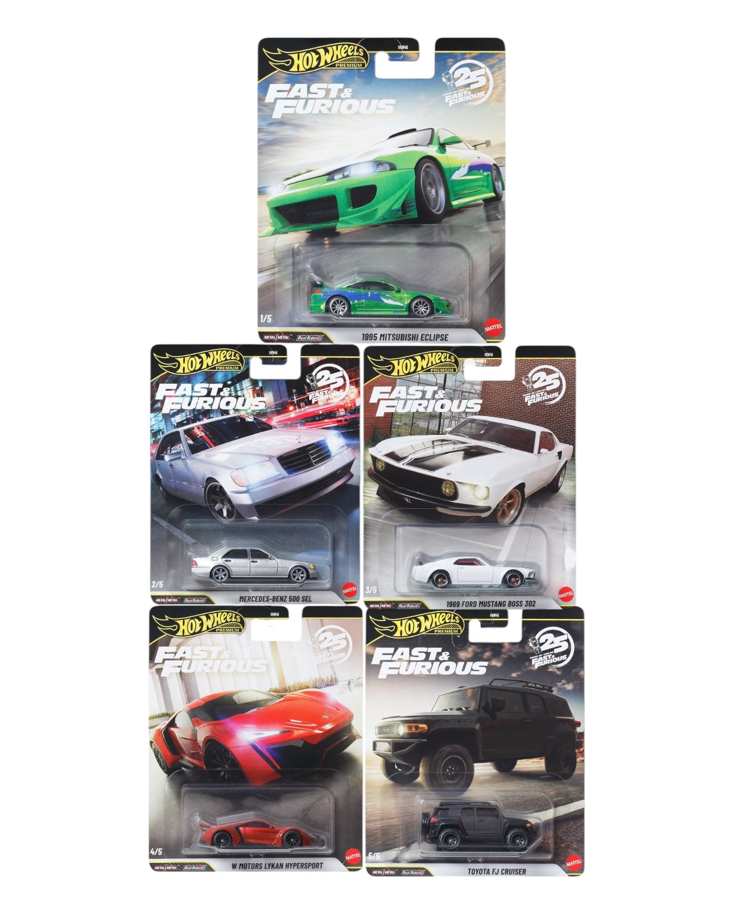 Hot Wheels Premium Fast and Furious 2026 set of 5