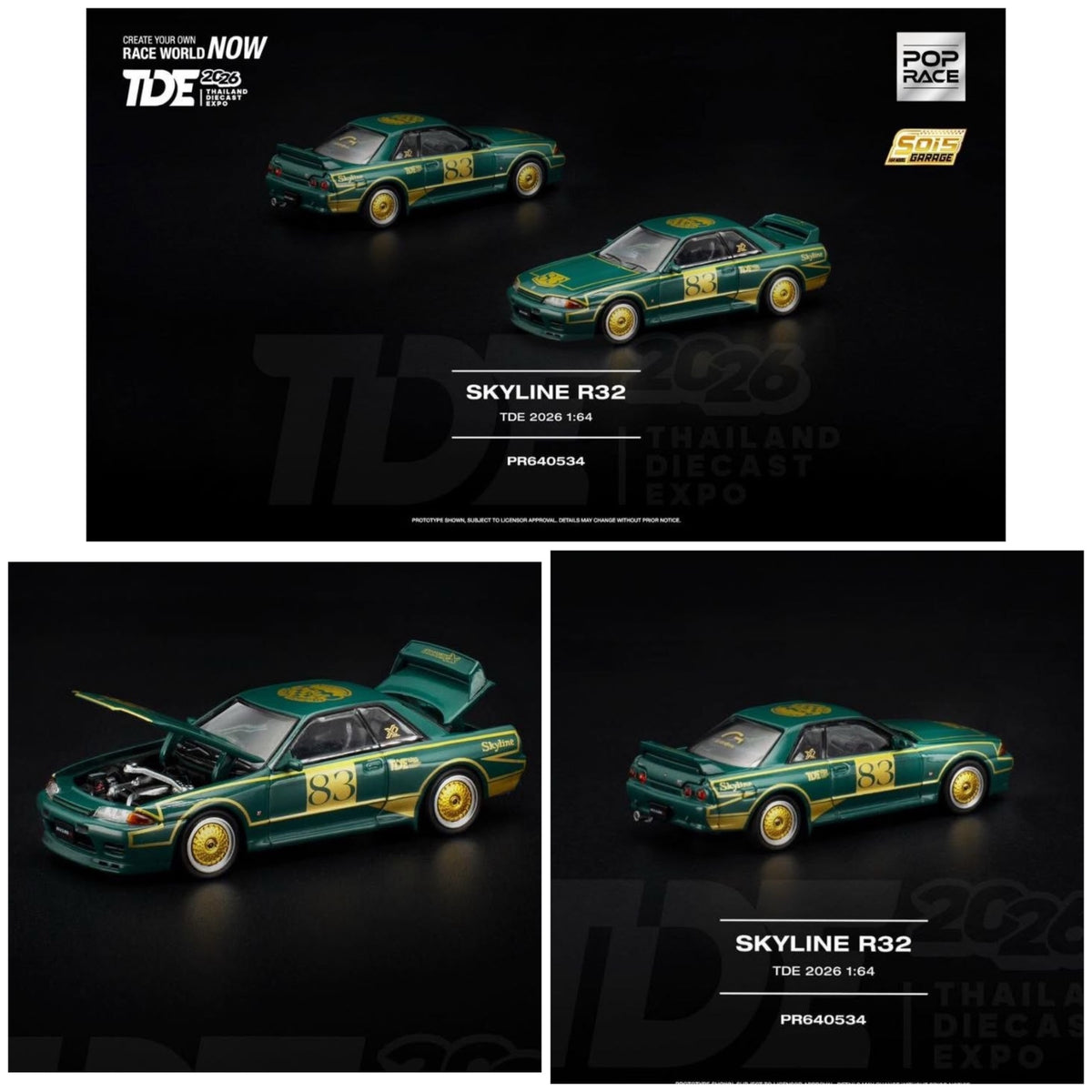 POP RACE Skyline R32 PR640534 Thailand Diecast Expo 2026