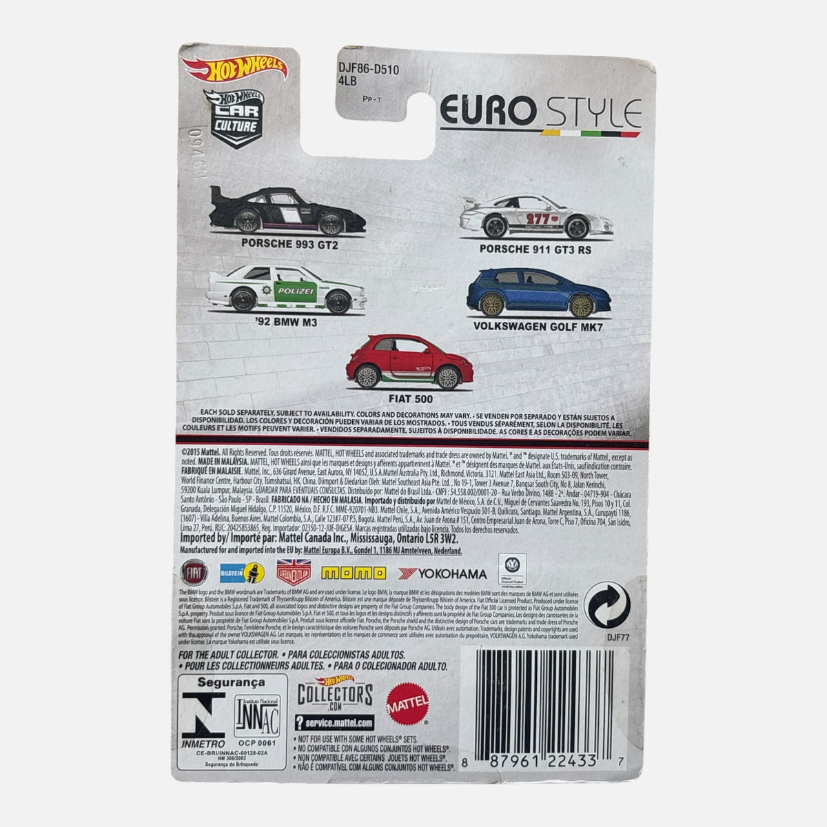 Hot Wheels Premium Euro Style 2016 set of 5