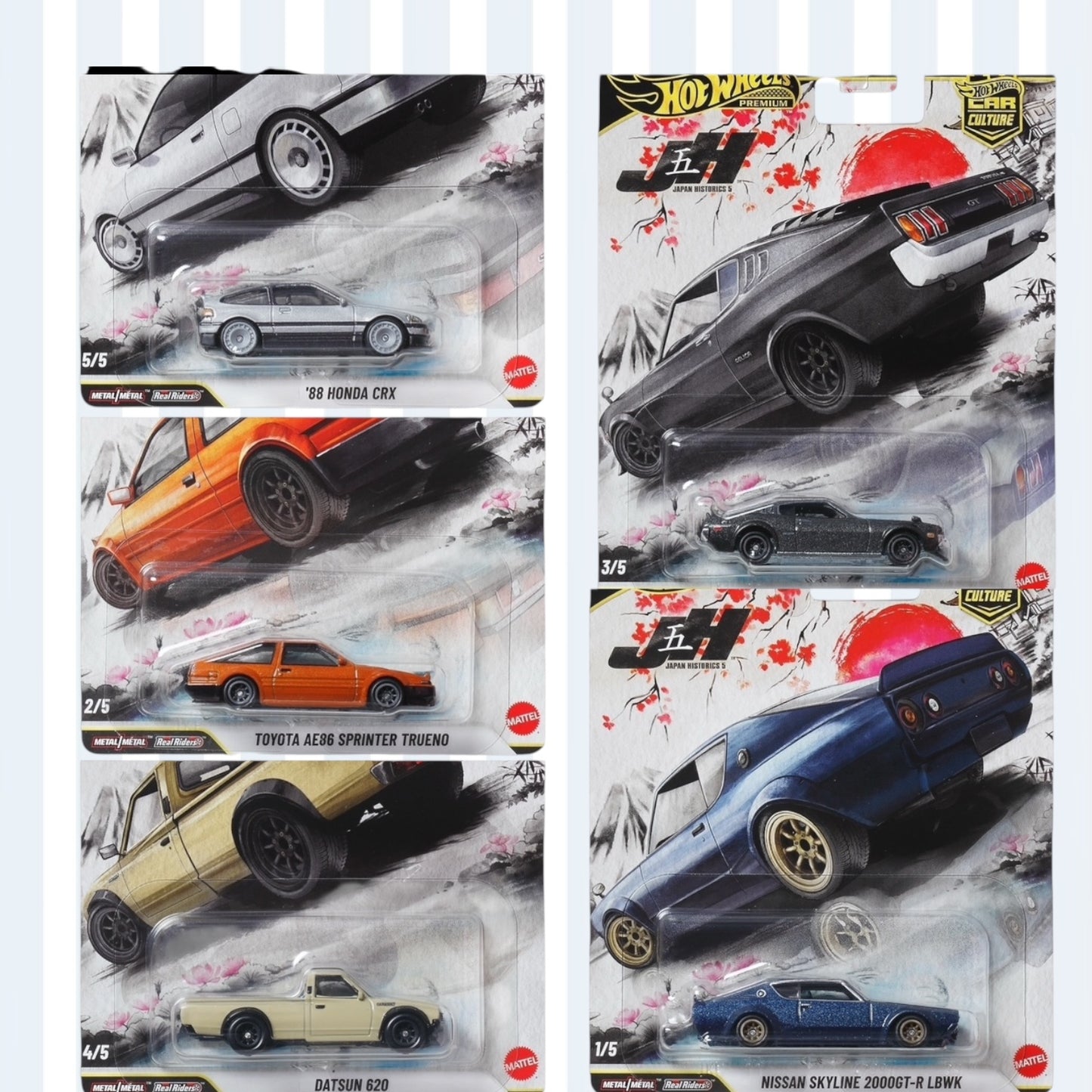 Hot Wheels Premium Japan historics 5 set of 5