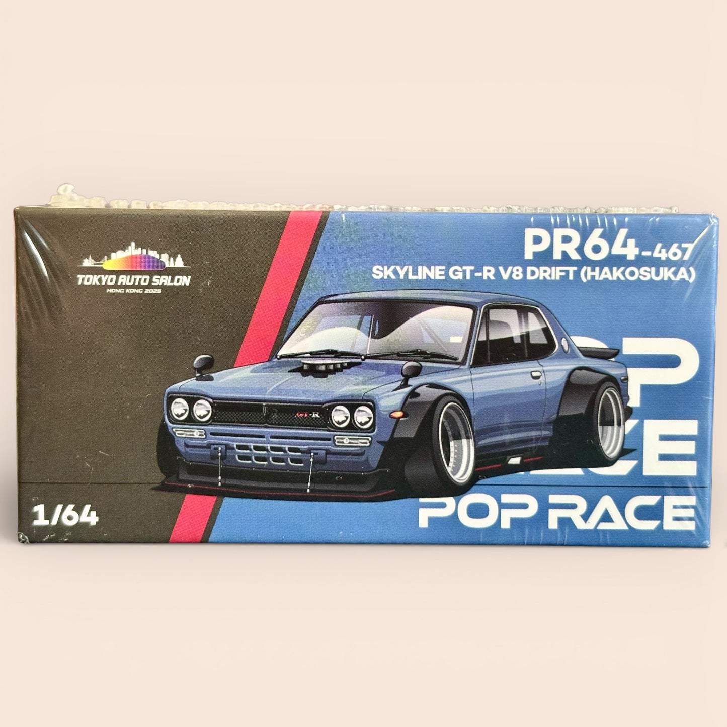 Pop Race Skyline GT-R V8 Drift(Hakosuka) Tokyo Auto Salon 2025 Hong Kong Special Edition PR64-467