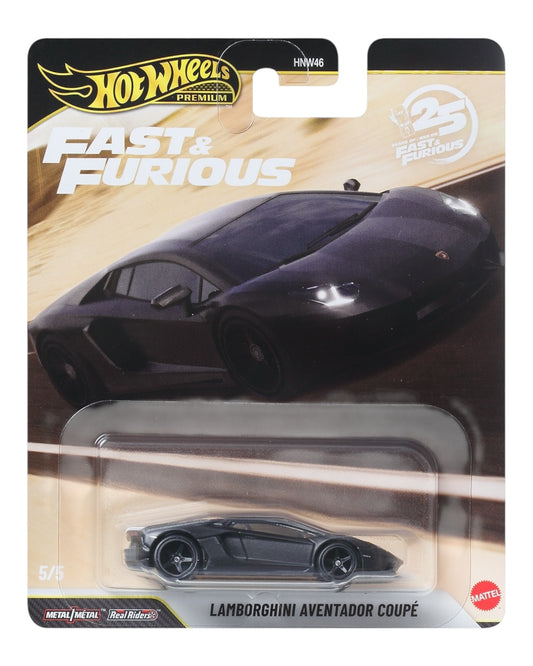 Hot Wheels Premium Fast and Furious 2026 Lamborghini Aventador Coupe + Honda Del Sol