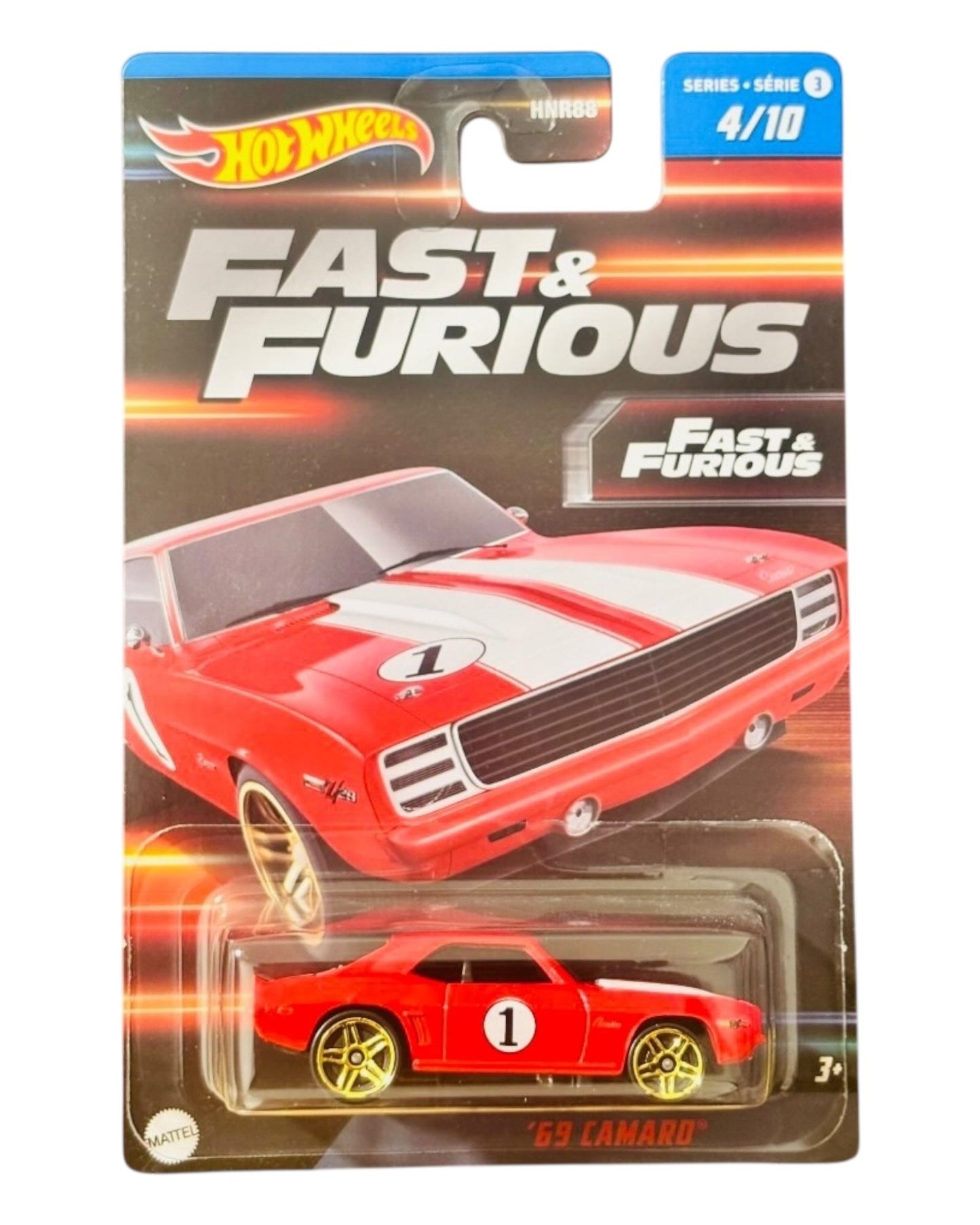 Hot Wheels Silver Series 69 Camaro toy car from Fast and Furious Series 3