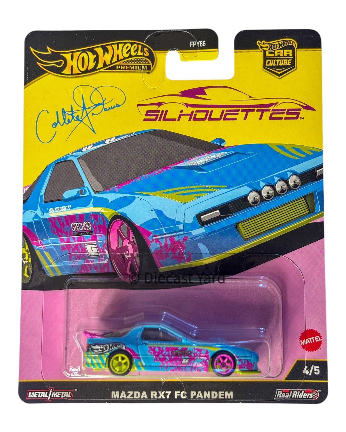 Hot Wheels Premium Silhouettes Mazda RX7 FC Pandem toy car model