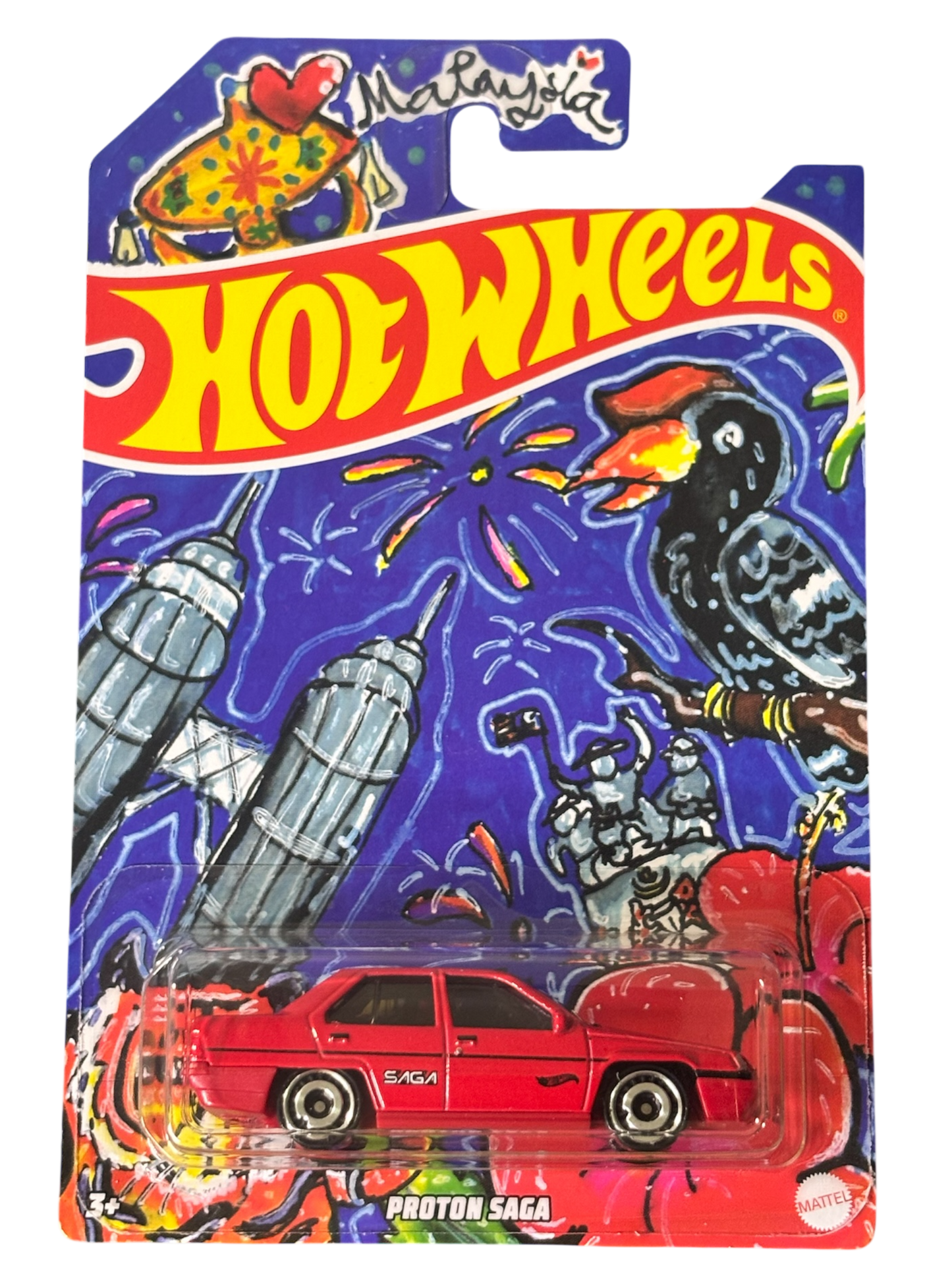 Hot Wheels Malaysia Special edition Proton Saga (Red)
