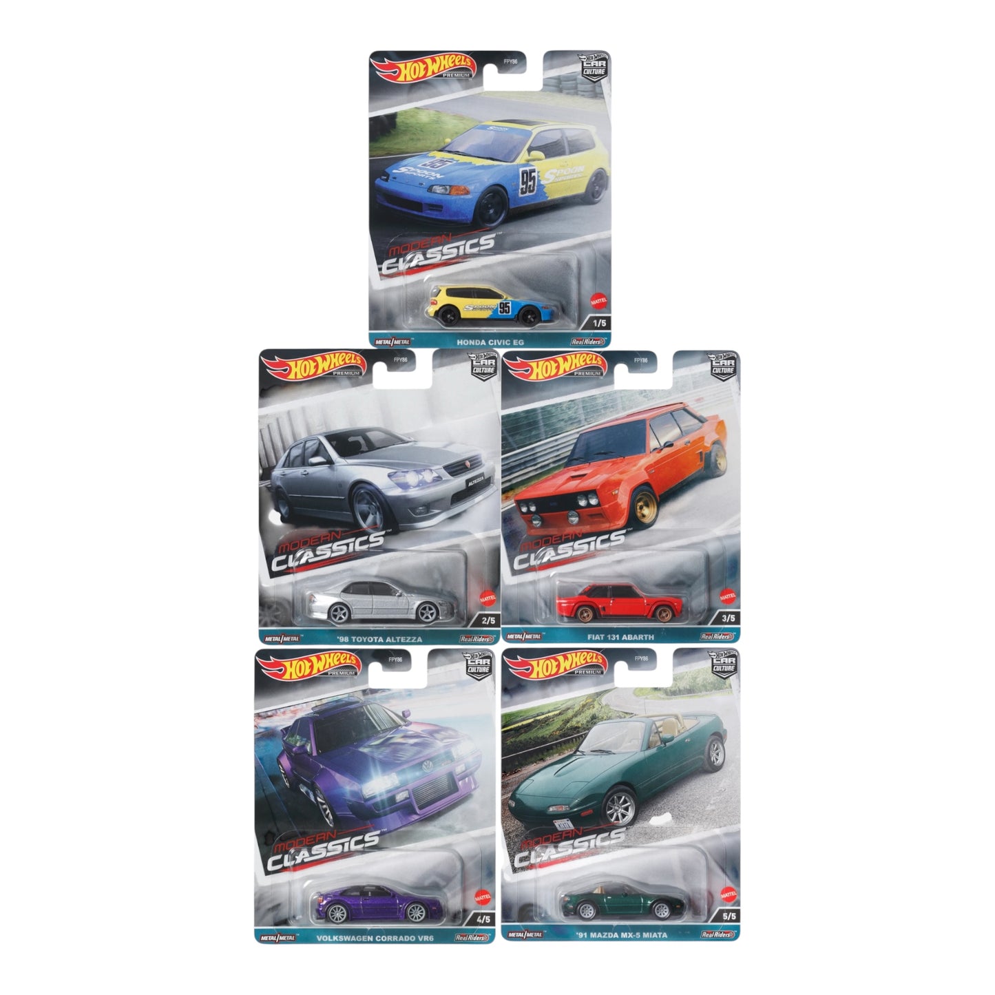 Hot Wheels Premium modern classics 2023 set of 5