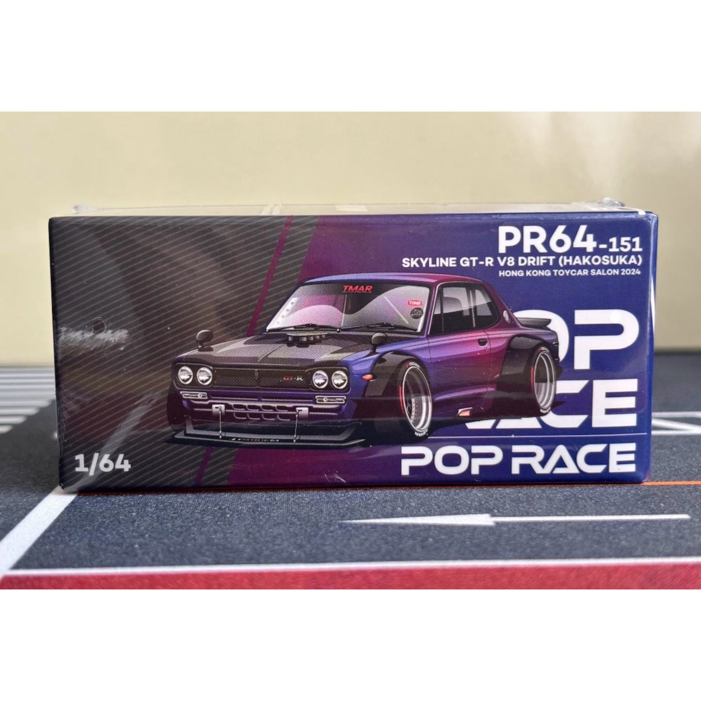Pop Race Skyline GT-R V8 Drift (Hakosuka) Hong Kong Toycar Salon 2024 PR64-151
