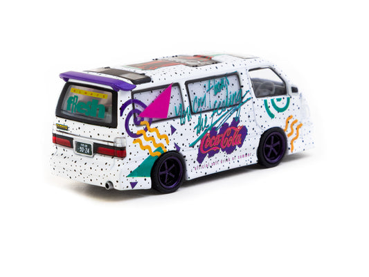 Tarmac Works Toyota Hiace Wagon Custom Coca-Cola Delivery Van 1:64 diecast - DiecastYard
