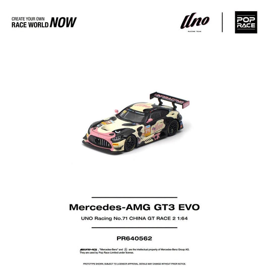 Pop Race Mercedes-AMG GT3 EVO Uno Racing #71 Mumu 1:64 diecast - DiecastYard