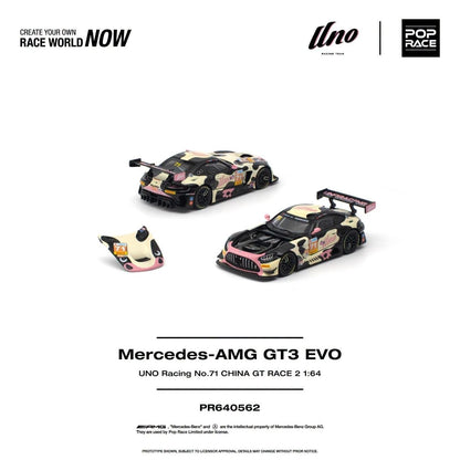 Pop Race Mercedes-AMG GT3 EVO Uno Racing #71 Mumu 1:64 diecast - DiecastYard
