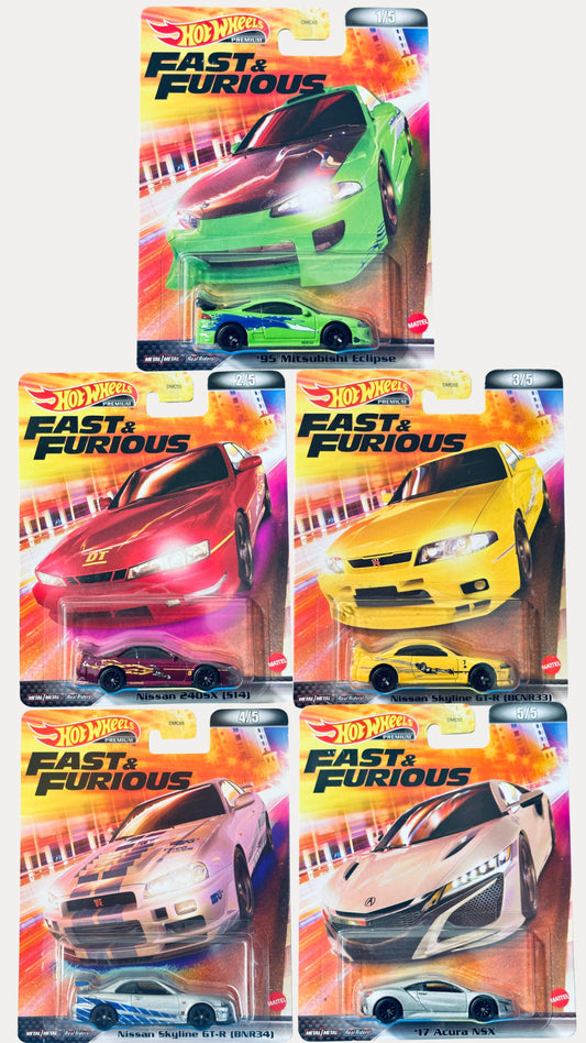 Hot Wheels Premium Fast and Furious original set of 5