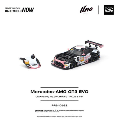 Pop Race Mercedes-AMG GT3 EVO Uno Racing #98 Momo 1:64 diecast - DiecastYard
