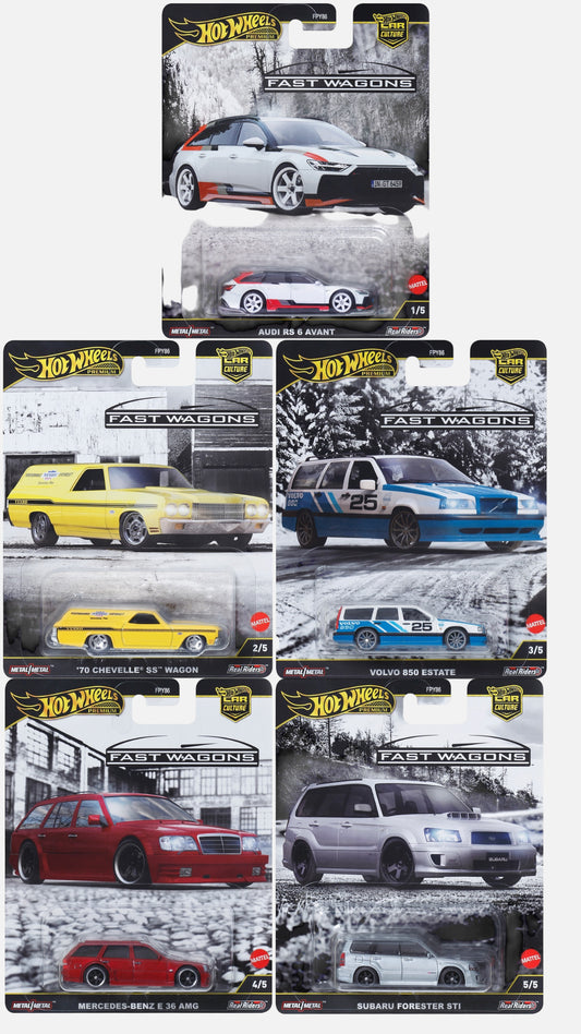 Hot Wheels Premium Fast Wagons 2025 set of 5