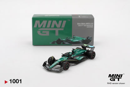 [Box] Mini GT Aston Martin AMR24 #18 Lance Stroll 2024 F1 2024 Bahrain GP #1001