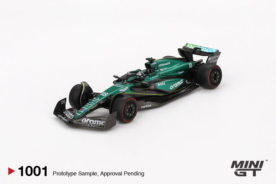 [Box] Mini GT Aston Martin AMR24 #18 Lance Stroll 2024 F1 2024 Bahrain GP #1001