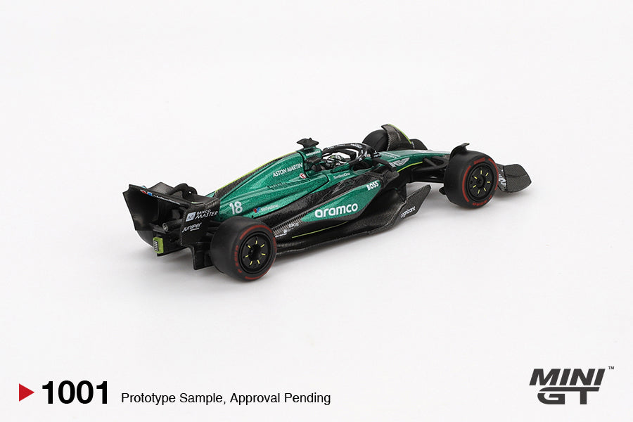 [Box] Mini GT Aston Martin AMR24 #18 Lance Stroll 2024 F1 2024 Bahrain GP #1001