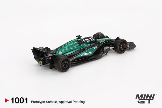 [Box] Mini GT Aston Martin AMR24 #18 Lance Stroll 2024 F1 2024 Bahrain GP #1001