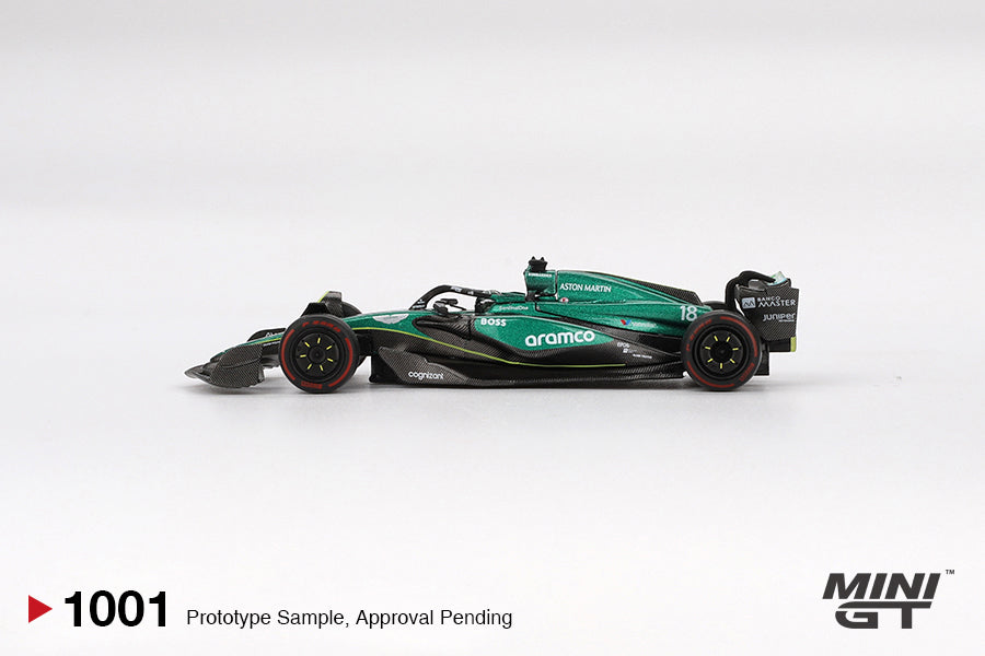 [Box] Mini GT Aston Martin AMR24 #18 Lance Stroll 2024 F1 2024 Bahrain GP #1001