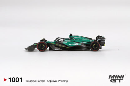 [Box] Mini GT Aston Martin AMR24 #18 Lance Stroll 2024 F1 2024 Bahrain GP #1001