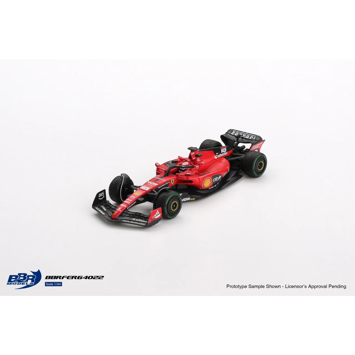 BBR Models Ferrari SF-23 Charles Leclerc Monaco GP 2023 F1 1:64