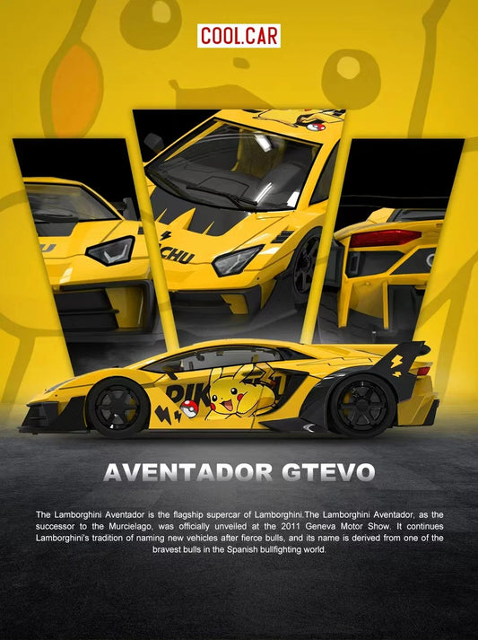 Cool Car Lamborghini Huracán GT3 EVO Pikachu Livery CC643833 1:64