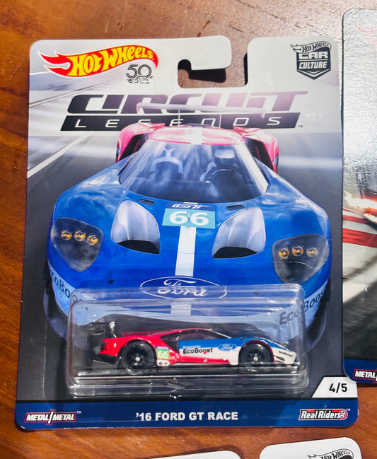 Hot Wheels Premium Circuit Legends 2018 '16 Ford GT Race