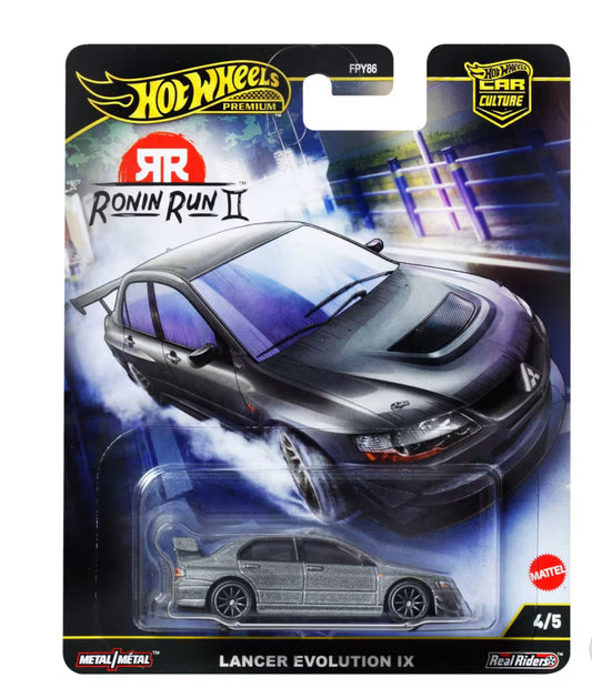 (Blister damage) Hot Wheels premium ronin run II lancer evo IX