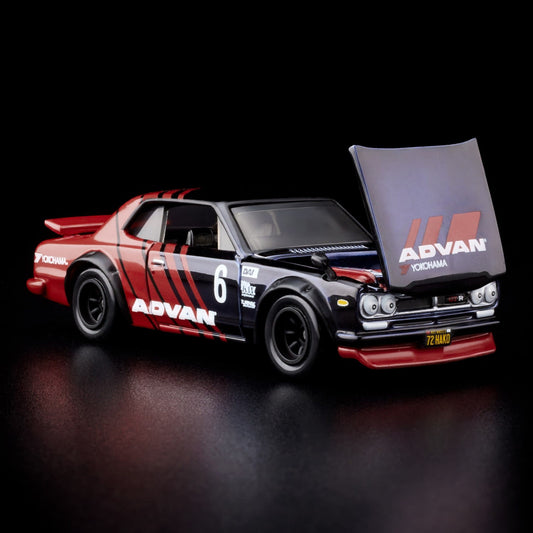 Hot Wheels RLC 1972 Nissan Skyline H/T 2000 GT-R Hakosuka Advan 1:64 | RLC Exclusive