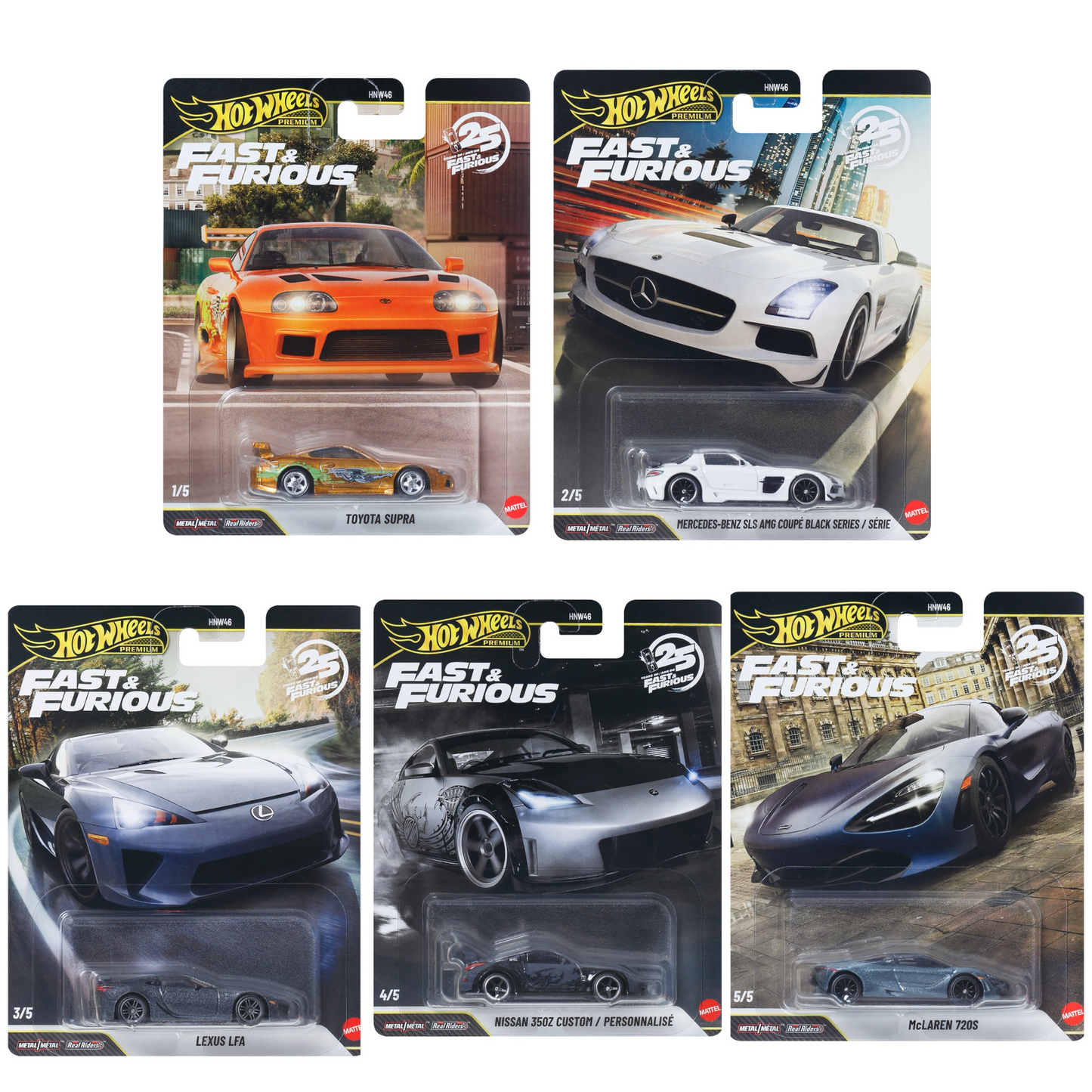 [Pre-Order Advance]: Hot Wheels Premium Fast and Furious 2026 Mix 4 set of 5 (Including chase)