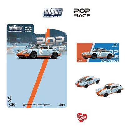 [Pre-Order Advance]: Pop Race x ENIGMA Porsche Singer Racing Orange / Blue