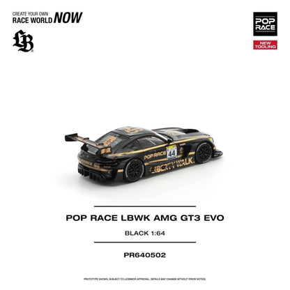 [Pre-Order Advance]: PR640502 POP RACE LBWK AMG GT3 EVO BLACK (NEW TOOLING)