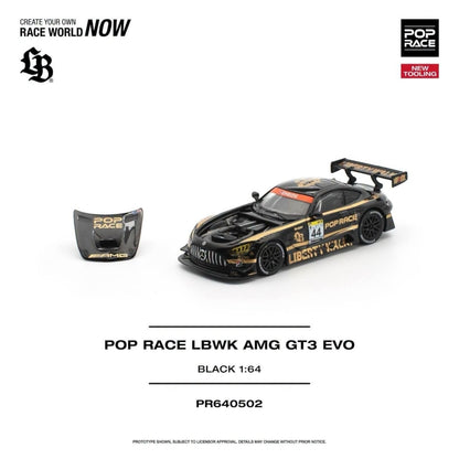 [Pre-Order Advance]: PR640502 POP RACE LBWK AMG GT3 EVO BLACK (NEW TOOLING)