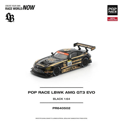 [Pre-Order Advance]: PR640502 POP RACE LBWK AMG GT3 EVO BLACK (NEW TOOLING)