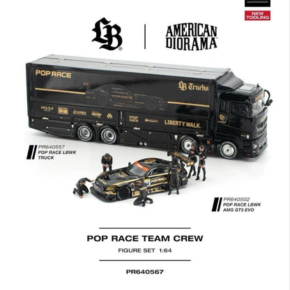 [Pre-Order Advance]: Pop Race PR640557 LBWK Truck Black (New tooling)