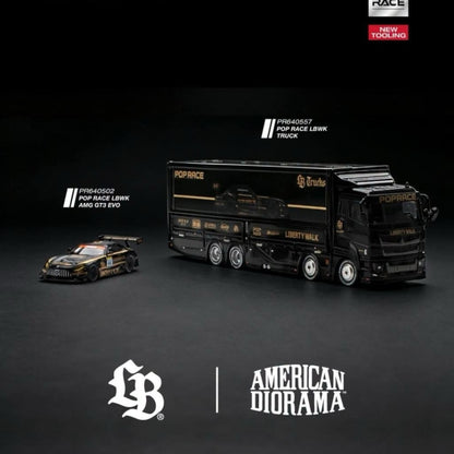 [Pre-Order Advance]: Pop Race PR640557 LBWK Truck Black (New tooling)