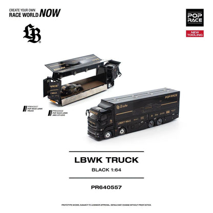 [Pre-Order Advance]: Pop Race PR640557 LBWK Truck Black (New tooling)