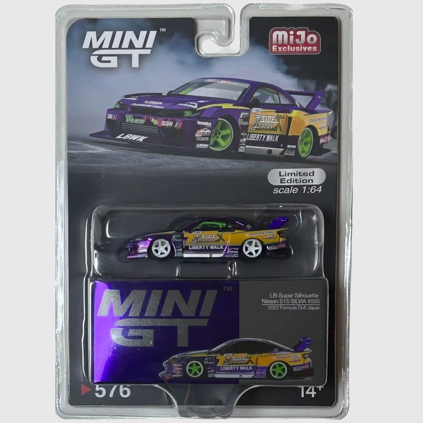 [Blister] [Chase] Mini GT LB-Super Silhouette Nissan S15 Silvia #555 |  Formula Drift Japan  #576