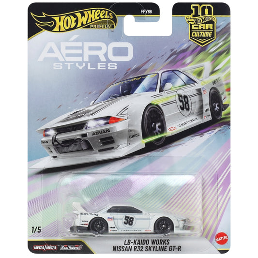 Hot Wheels Premium Aero Styles LB-Kaido Works Nissan R32 Skyline GT-R