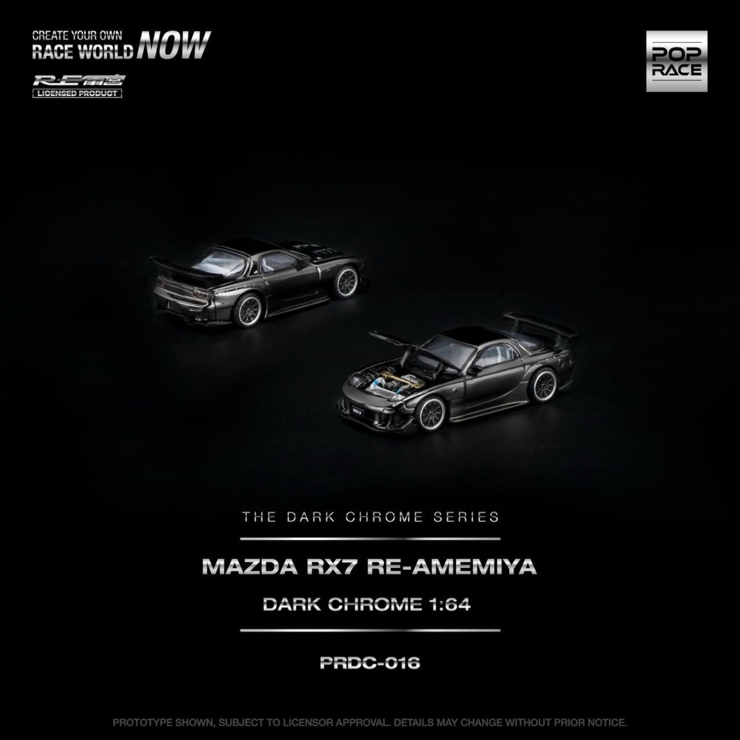 [Pre-Order]: PRDC016: POP RACE MAZDA RX-7 RE-AMEMIYA DARK CHROME