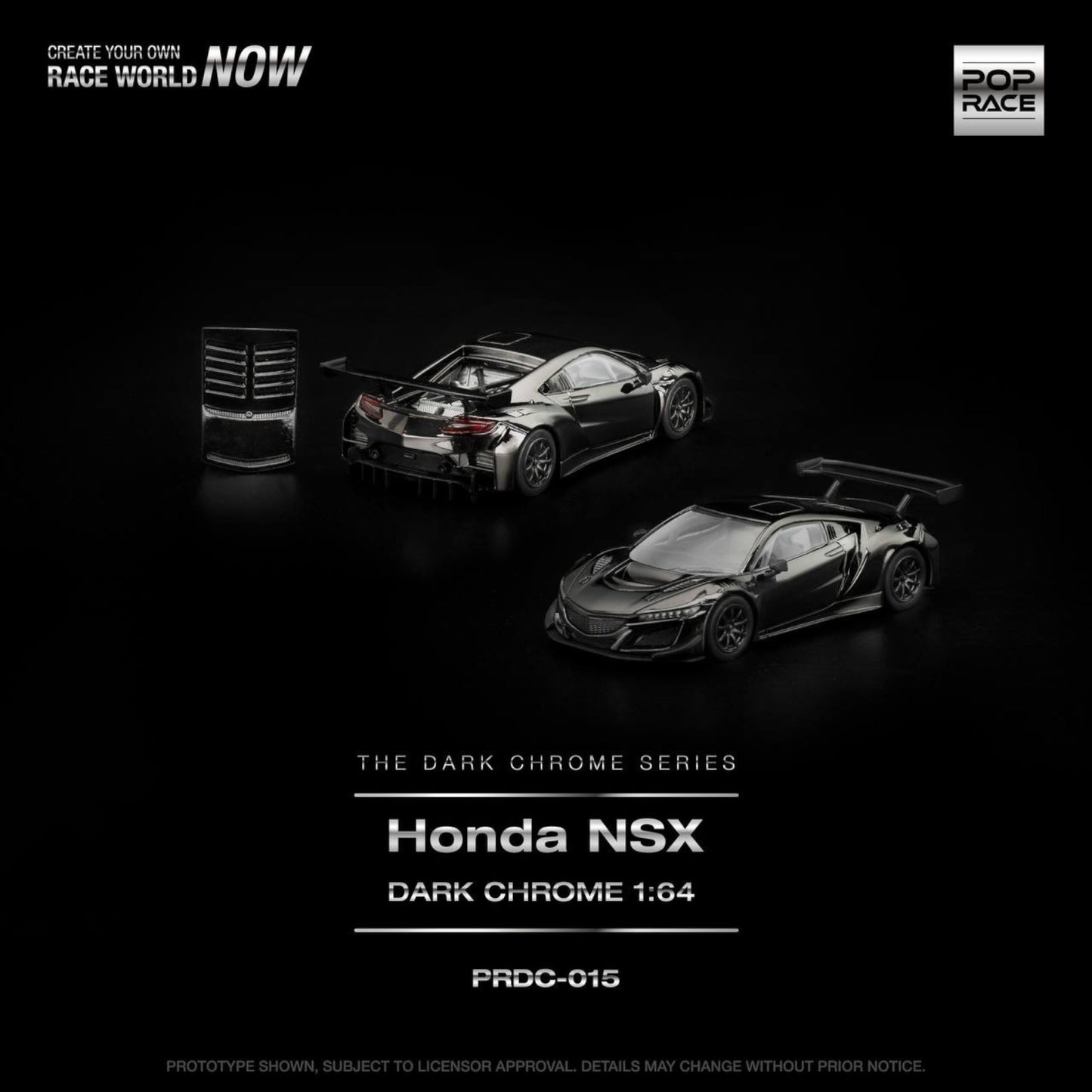 [Pre-Order]: PRDC015: POP RACE HONDA NSX GT3 EV022 DARK CHROME