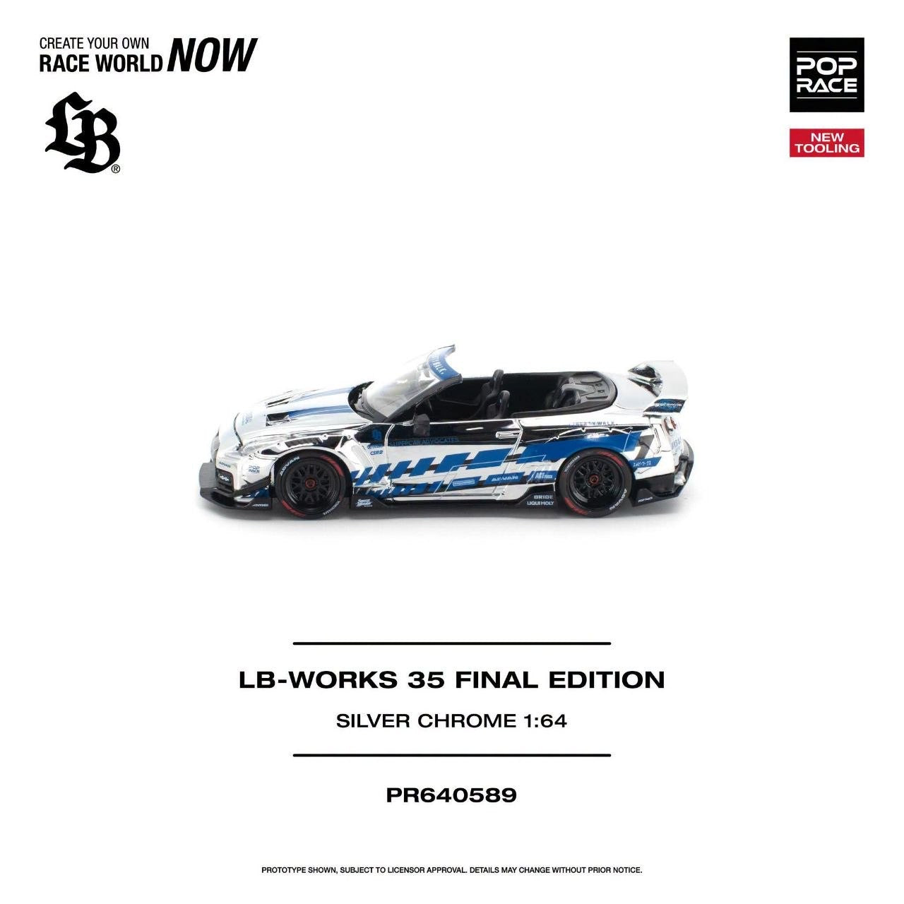 [Pre-Order]: POP RACE PR640589 LB-WORKS 35 FINAL EDITION SILVER CHROME NEW TOOLING