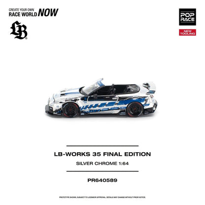 [Pre-Order]: POP RACE PR640589 LB-WORKS 35 FINAL EDITION SILVER CHROME NEW TOOLING