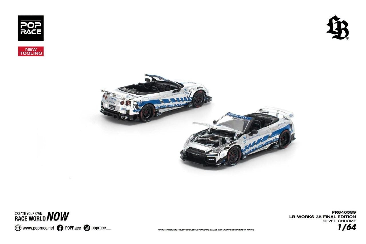 [Pre-Order]: POP RACE PR640589 LB-WORKS 35 FINAL EDITION SILVER CHROME NEW TOOLING