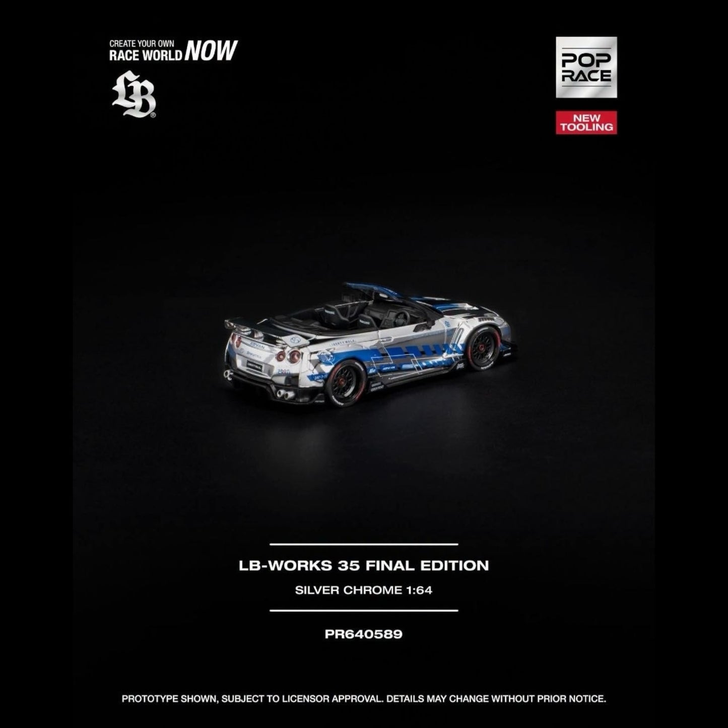 [Pre-Order]: POP RACE PR640589 LB-WORKS 35 FINAL EDITION SILVER CHROME NEW TOOLING