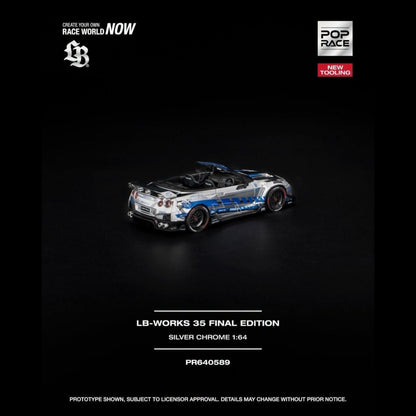 [Pre-Order]: POP RACE PR640589 LB-WORKS 35 FINAL EDITION SILVER CHROME NEW TOOLING