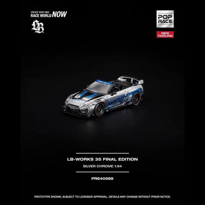 [Pre-Order]: POP RACE PR640589 LB-WORKS 35 FINAL EDITION SILVER CHROME NEW TOOLING