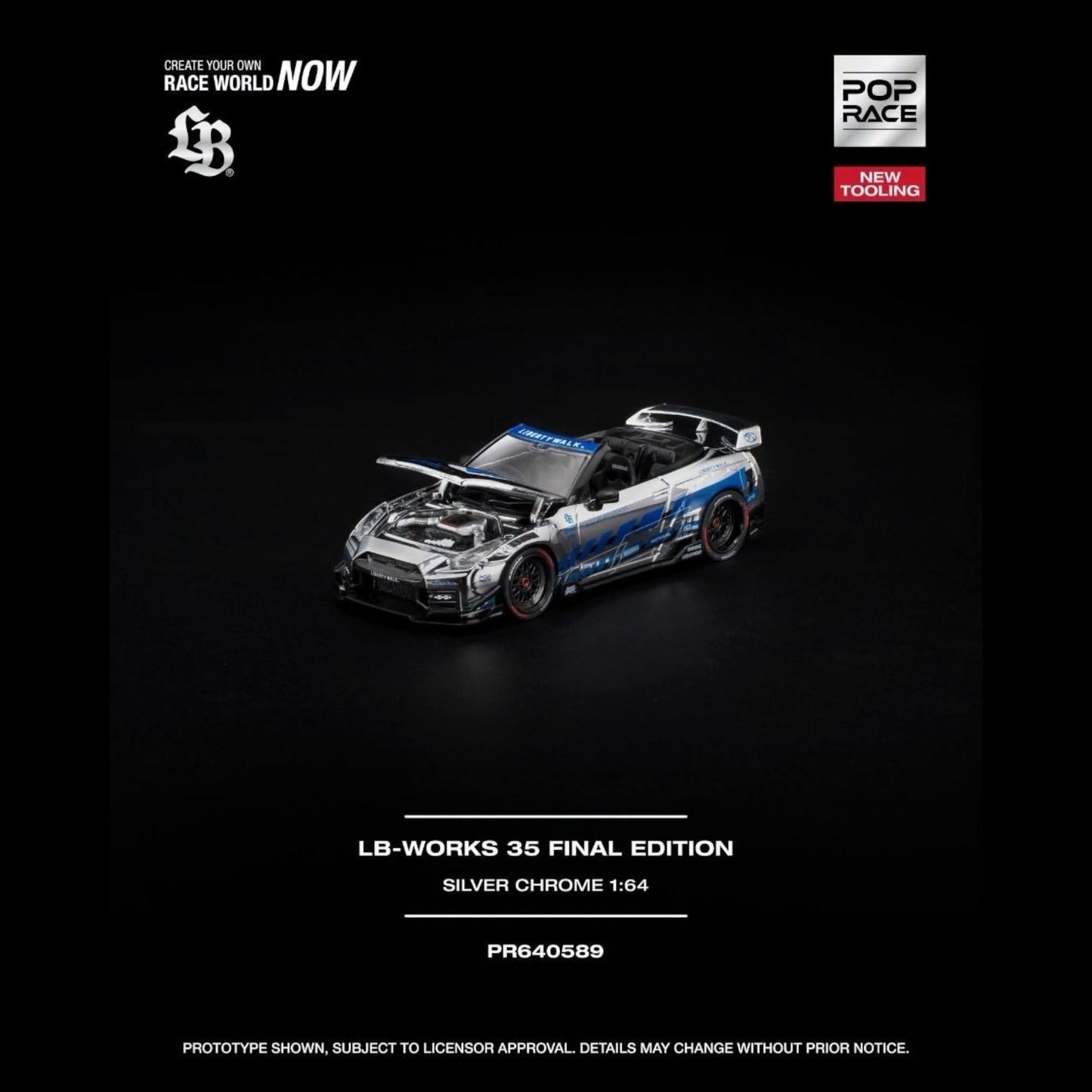 [Pre-Order]: POP RACE PR640589 LB-WORKS 35 FINAL EDITION SILVER CHROME NEW TOOLING