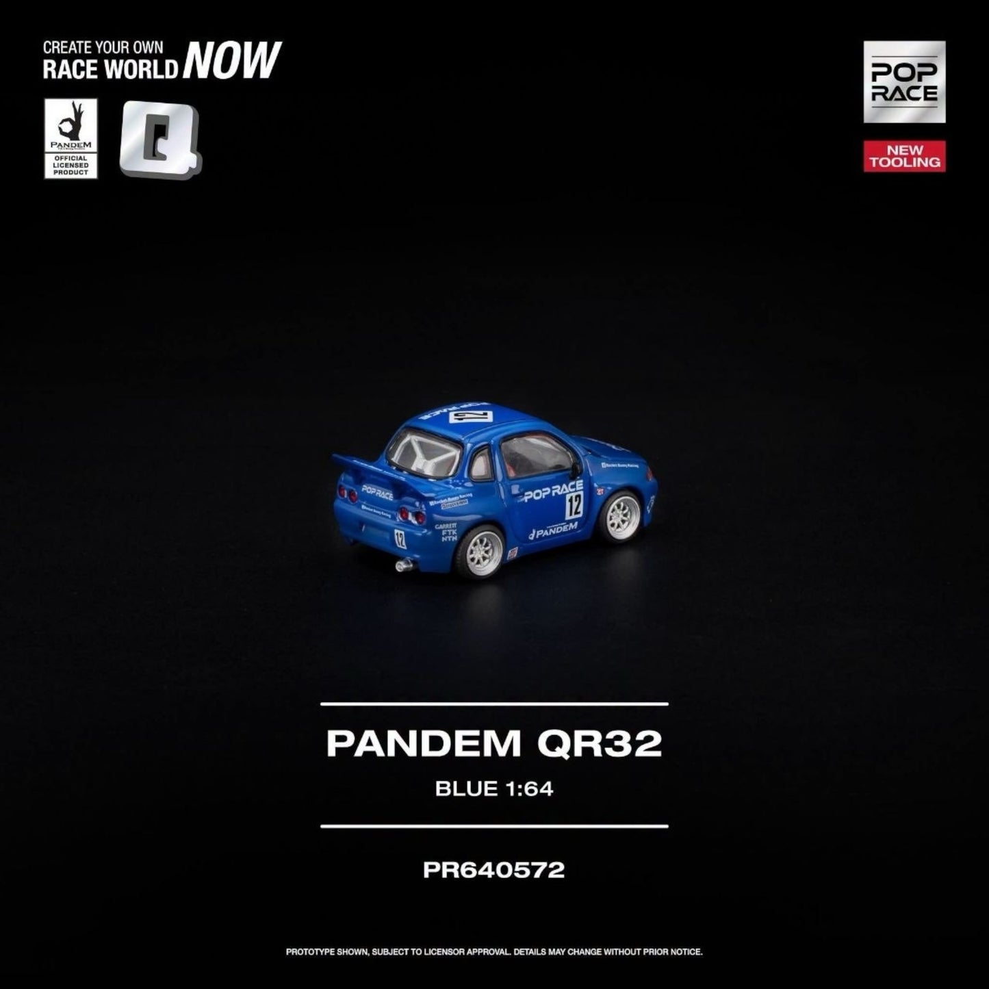[Pre-Order]: POP RACE PR640572 PANDEM QR32 BLUE (NEW TOOLING)