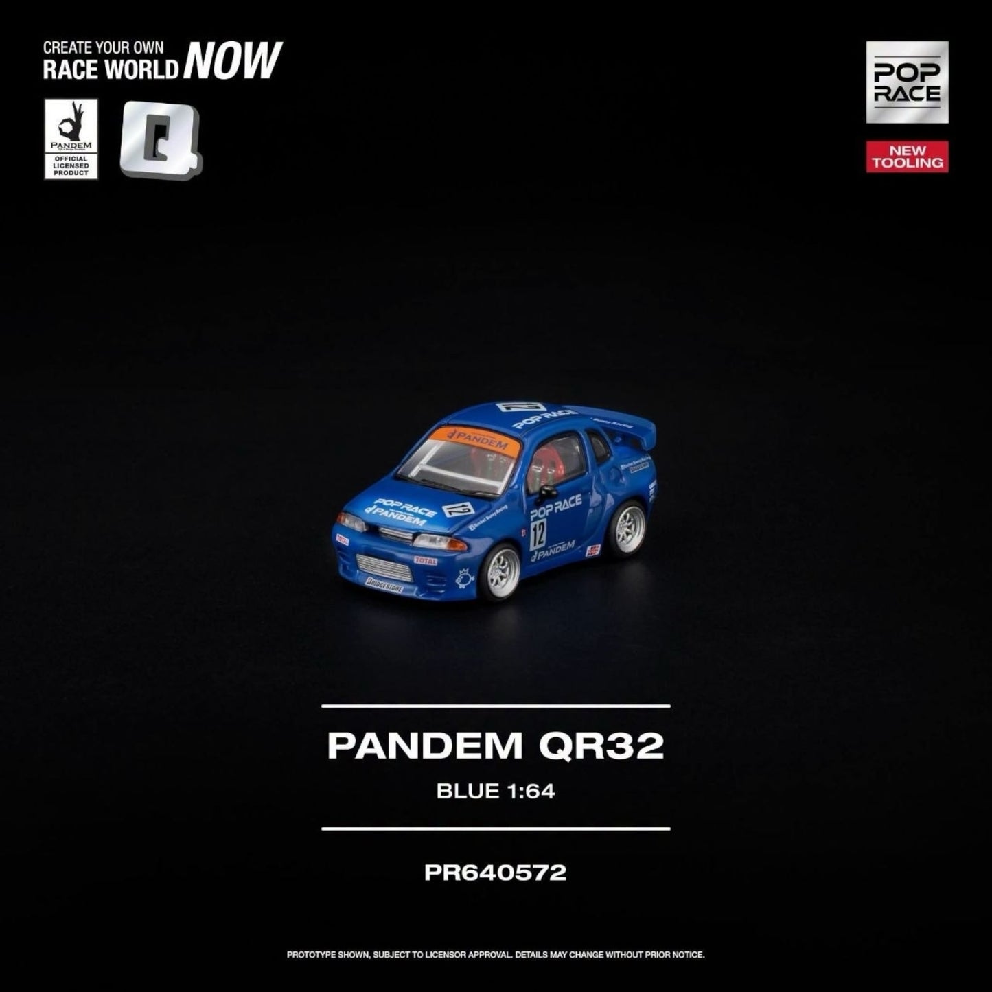 [Pre-Order]: POP RACE PR640572 PANDEM QR32 BLUE (NEW TOOLING)